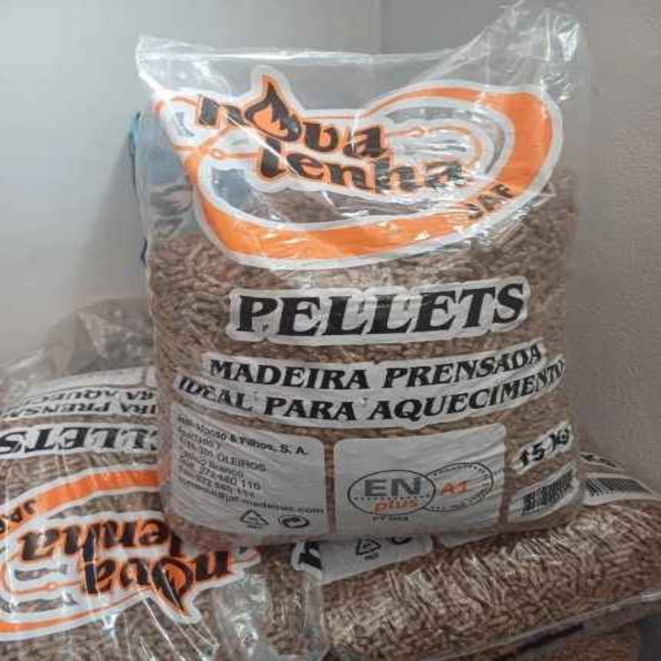 Pellets de Madeira Nova Lenha – Palete de 77 Sacos de 15 kg