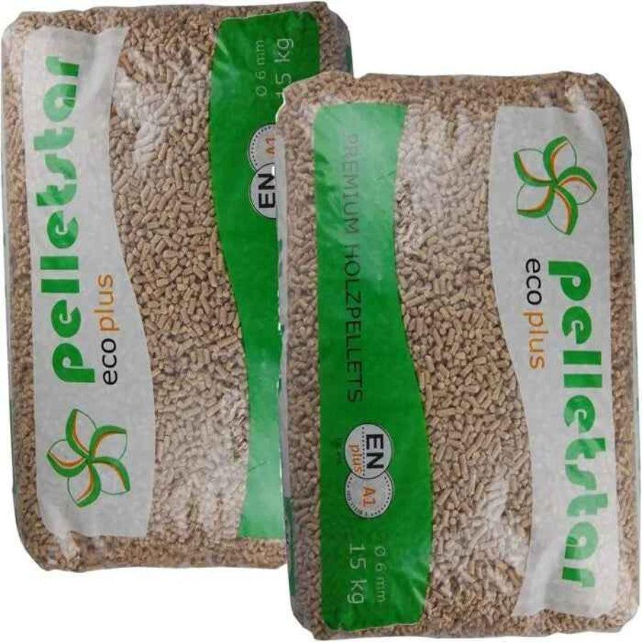 Pellets de Madeira Din Pellets – Palete de 65 Sacos de 15 kg