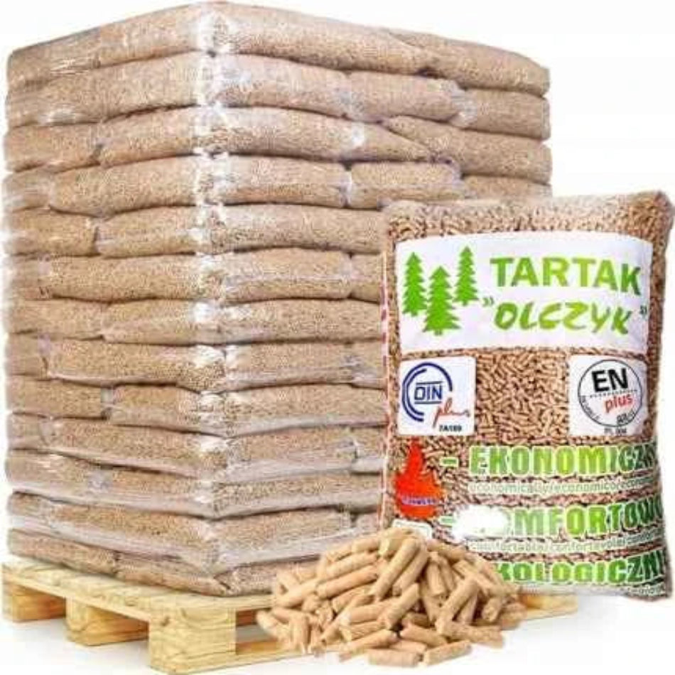 Pellets de madeira Olczyk - Palete de 65 sacos de 15 kg