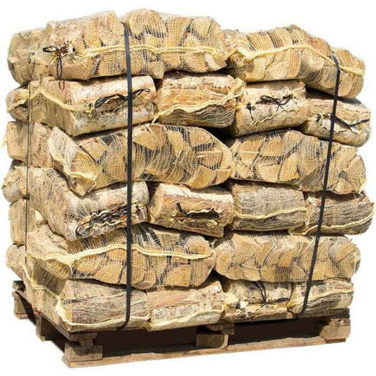 Lenha de Bétula em Sacos – 36 Sacos, 500 kg, Corte 28 cm