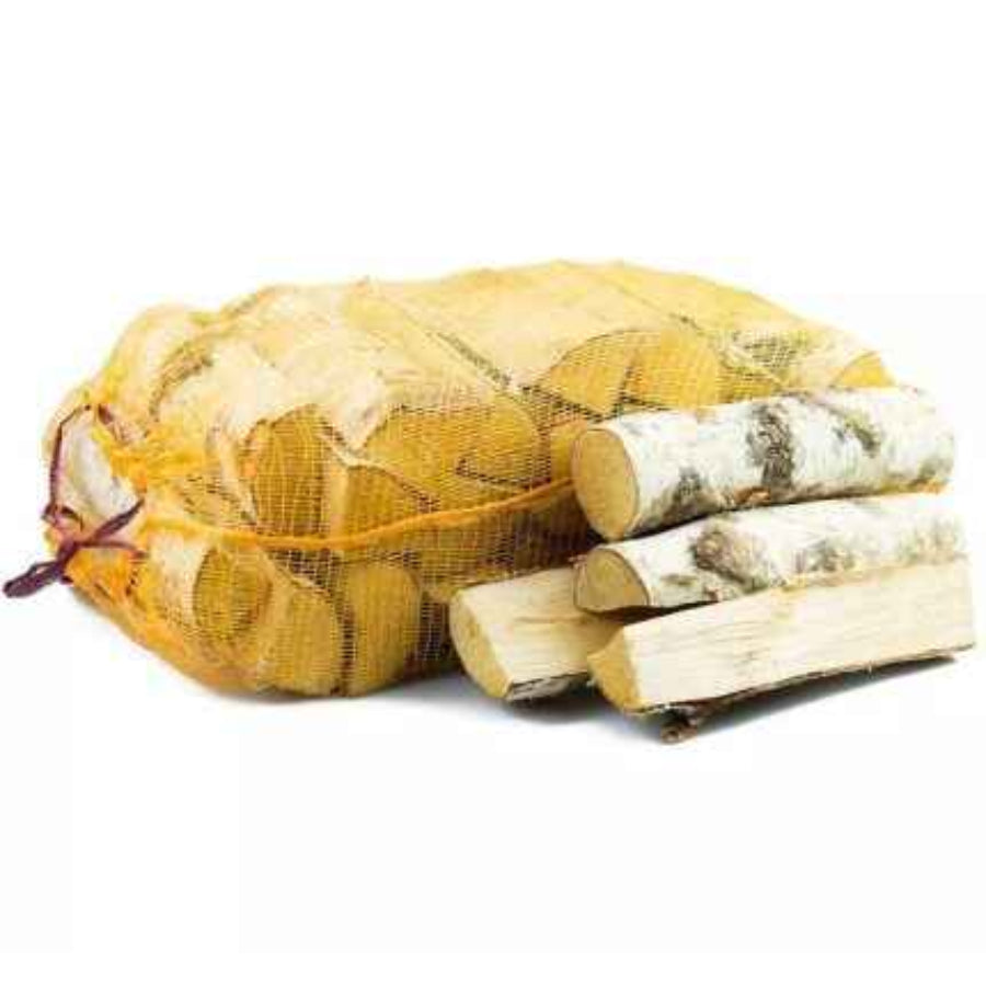Lenha de Bétula em Sacos – 36 Sacos, 500 kg, Corte 28 cm