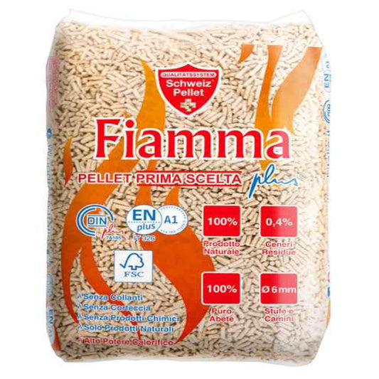 Pellets de Madeira Fiamma – Palete de 72 Sacos de 15 kg