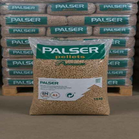 Pellets de Madeira Palser – Palete de 100 Sacos de 15 kg