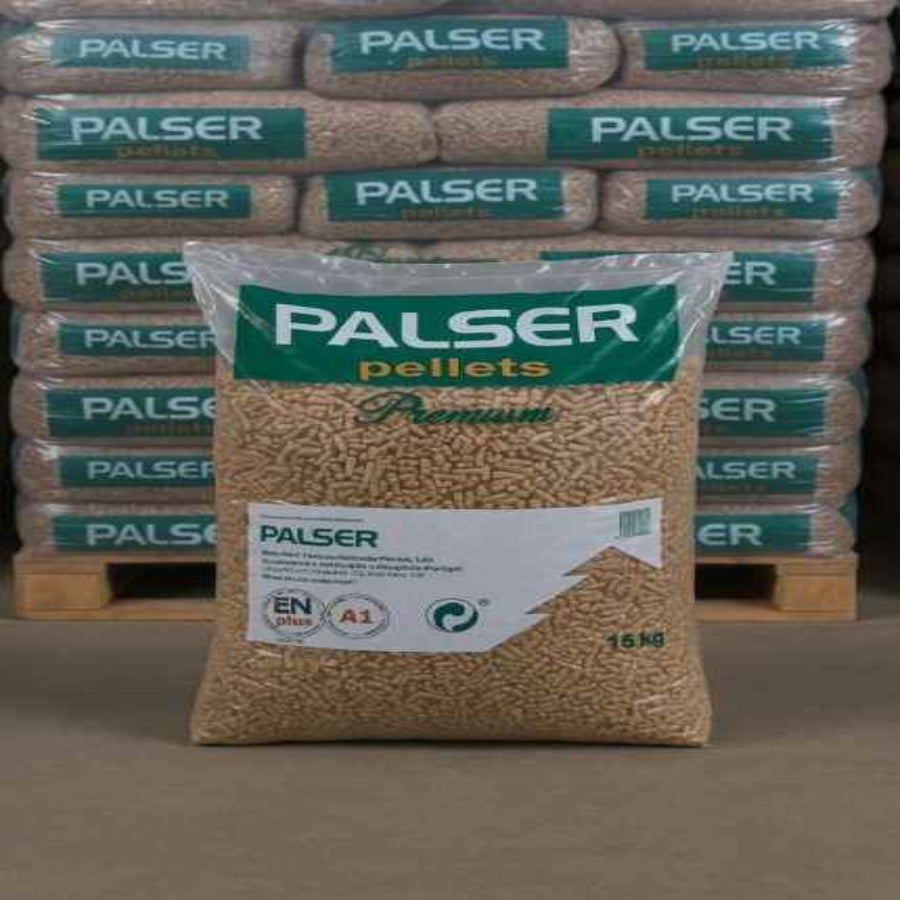 Pellets de madeira Palser - Palete de 100 sacos de 15 kg