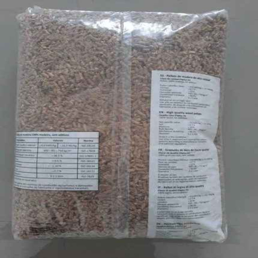 Pellets de Madeira Premium – Palete de 100 Sacos de 15 kg