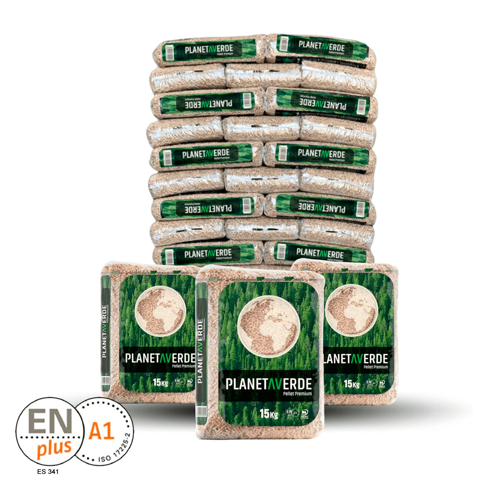 Pellets de Madeira Green Planet – Palete de 77 Sacos de 15 kg