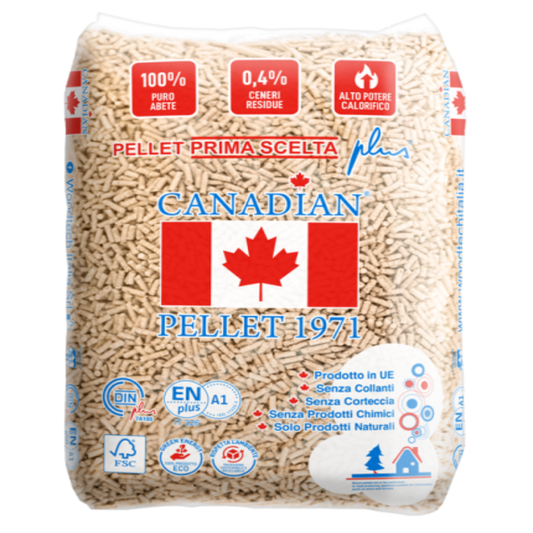Pellets de Madeira Canadianos – Palete de 72 Sacos de 15 kg