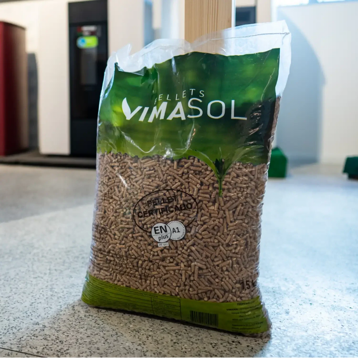 Pellets de madeira Vimasol - Palete de 100 sacos de 15 kg